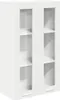 A white cabinet with two glass doors, showing shelves inside. Anteprima dell’immagine prodotto
