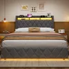 okwish Lit double 160x200 avec éclairage LED, prise Voir les images du produit 6