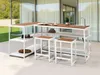 BELIANI Gartentisch Braun u. Weiß Kunstholz u. Stahl 150 x Produktbild-Vorschau 4