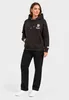 Sublevel Kapuzenpullover Kaffee-Print Kängurutasche Relaxed Produktbild-Vorschau 3