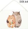 Mr. & Mrs. Panda Schild Bären Liebe DIN A4 - Weiß - Produktbild-Vorschau 1