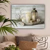 Leinwand Bilder 80x60 cm - Natur - Kerzen - Weiß, Produktbild-Vorschau 2