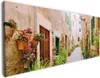 Wallario Premium Leinwandbild Südländische Gasse mit alten Produktbild-Vorschau 1