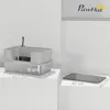 PawHut Katzentoilette Edelstahl Offene Katzenklo mit Produktbild-Vorschau 3