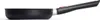 A side view of a black frying pan with a black handle and a silver ring around the base of the handle. Produktbild-Vorschau
