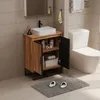 Meuble sous-lavabo de salle de bains, 2 portes, style loft, Voir les images du produit 5