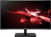 A computer monitor with a red abstract splash screen. Produktbild-Vorschau