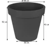 BigDean XXL Blumentopf Ø 58 cm aus Kunststoff - Anthrazit - Produktbild-Vorschau 6
