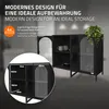 ML-Design Witryna 120x93x40cm Czarna witryna z 4 Podgląd zdjęcia produktu 3