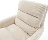 A close-up view of a beige corduroy armchair. Produktbild-Vorschau