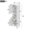 Mobiletto alto da bagno Flieks con ante in rattan, design Anteprima dell’immagine prodotto 5