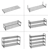 Schuhregal - 4 Ebenen - Metall - 92x73x30 cm - schwarz Produktbild-Vorschau 8