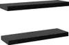 vidaXL Schweberegale 2 Stk. Schwarz 60 x 20 x 3,8 cm Produktbild-Vorschau 1