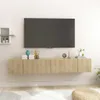 vidaXL TV nástenné skrinky 3 ks Dub Sonoma 60x30x30 cm Náhľad obrázku produktu 1