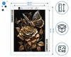 Haft diamentowy ARTULIO - Motyl na róży w czarno-złotych Podgląd zdjęcia produktu 4