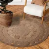 Okrągły dywanik boho 150 cm, ręcznie tkany z juty - Podgląd zdjęcia produktu 2