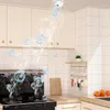 A kitchen scene with a stove and cabinets, illustrating the detection of carbon monoxide. Produktbild-Vorschau