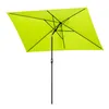 A rectangular green umbrella is shown against a white background. Produktbild-Vorschau