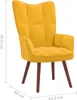 vidaXL Relaxsessel mit Hocker Senfgelb Samt Produktbild-Vorschau 21