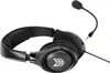 A black gaming headset with a microphone is shown against a white background. Produktbild-Vorschau