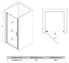 SONNI Dusch-Drehtür 86x185cm, Dusche Nischentür, mit Produktbild-Vorschau 7