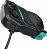 A black and teal gaming controller is shown from a side angle. Produktbild-Vorschau