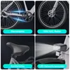 A collage of four close-up images showcasing different features of an e-bike. Produktbild-Vorschau