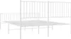 A white metal bed frame with a headboard and footboard, shown from a side angle against a white background. Náhled obrázku produktu