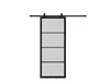inova Loft-Glasschiebetür 900 x 2150 mm, Satiniertes Glas, Produktbild-Vorschau 4
