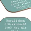 Mr. & Mrs. Panda Untersetzer Glas Spruch 1980 Geburtstag Produktbild-Vorschau 5