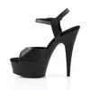DELIGHT-609 Damen Sandale von Pleaser, Schwarz Matt , EU Produktbild-Vorschau 3