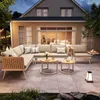 Set divano da giardino a forma di L Merax con 2 tavolini e Anteprima dell’immagine prodotto 6