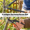 Outsunny Heckenschere Set 2-teilig Gartenschere Messerlänge Produktbild-Vorschau 4