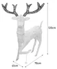 Rentier Hirsch 1,2m Reh 61cm Kitz Familie LED Beleuchtung Produktbild-Vorschau 10