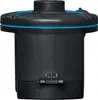 A black electric pump with blue accents is shown against a white background. Produktbild-Vorschau
