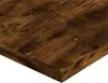 A close-up view of a wooden shelf with a rustic, dark brown finish. Anteprima dell’immagine prodotto