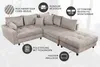 riess-ambiente Modernes Ecksofa KENT 220cm greige Cord Produktbild-Vorschau 12