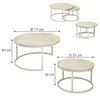 Couchtisch-Set Vicco Montreal Travertin/Cashmere 77 x 77 Produktbild-Vorschau 2