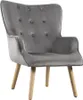 Poltrona in velluto stile scandinavo "Odense" - 73 x 81 x Anteprima dell’immagine prodotto 1