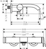 HANSGROHE 75420140 Wannenmischer Aufputz Vivenis Produktbild-Vorschau 5