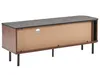 BELIANI Szafka RTV ciemnobrązowy z czarnym MDF 120 cm retro Podgląd zdjęcia produktu 5
