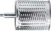 A close-up side view of a metal grater attachment with a threaded shaft. Produktbild-Vorschau