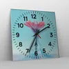 Wanduhr - Quadrat - Glasuhr - Rosa Gänseblümchen Tinte - Produktbild-Vorschau 4