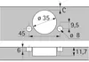 HETTICH SENSYS 8657i TB55 FIX Null-Einsprungscharnier Produktbild-Vorschau 5