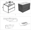 80 cm Badmöbel-Set Unterschrank mit Keramik waschtisch 2 Produktbild-Vorschau 7
