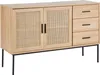 BELIANI Sideboard Heller Holzfarton Schwarze Metallbeine Produktbild-Vorschau 1