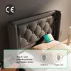 Nowoczesne łóżko pojedyncze z tapicerowanym zagłówkiem i Podgląd zdjęcia produktu 4