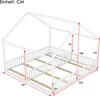 Flieks Kinderbett Hausbett 90x200cm für 2 Kinder, Bodenbett Produktbild-Vorschau 4