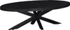 Couchtisch Oval - Schwarz - Mangoholz - 130cm - Couchtisch Produktbild-Vorschau 4