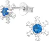 Schneeflocken Ohrstecker Damen Ohrringe Silber 925 Produktbild-Vorschau 1